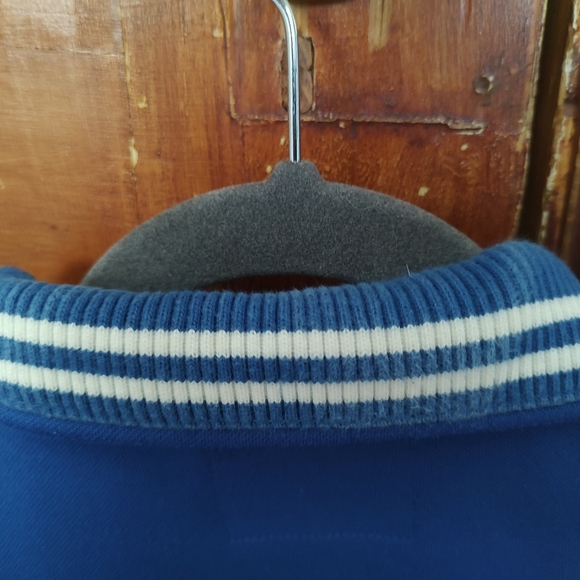 American Eagle Outfitters Royal Blue Zip-Up Track Jacket with White Stripes - Picture 4 of 8